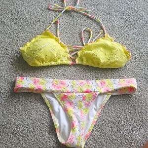 Yellow Floral Pineapple Bikini